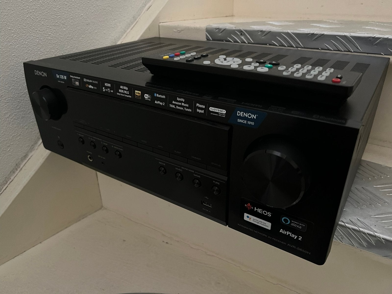 Denon AVR-S650H versterker / receiver 5.2 / afstandbediening, Ophalen, Zo goed als nieuw, 120 watt of meer, Denon