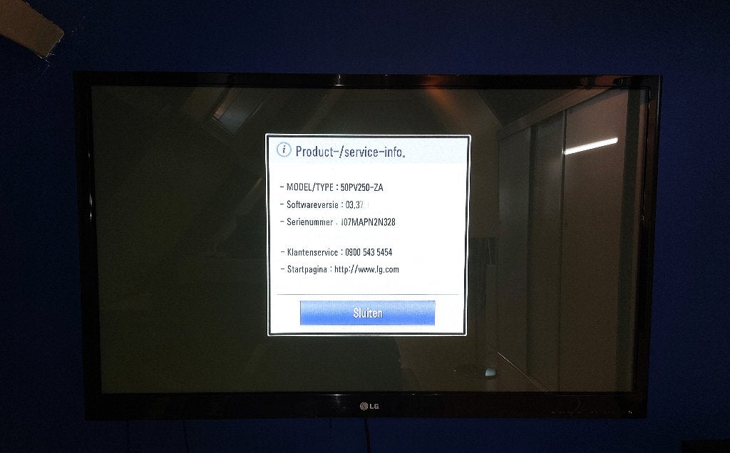LG 50PV250 Plasma TV 127 cm Full HD, Ophalen, 50 Hz, 100 cm of meer, LG