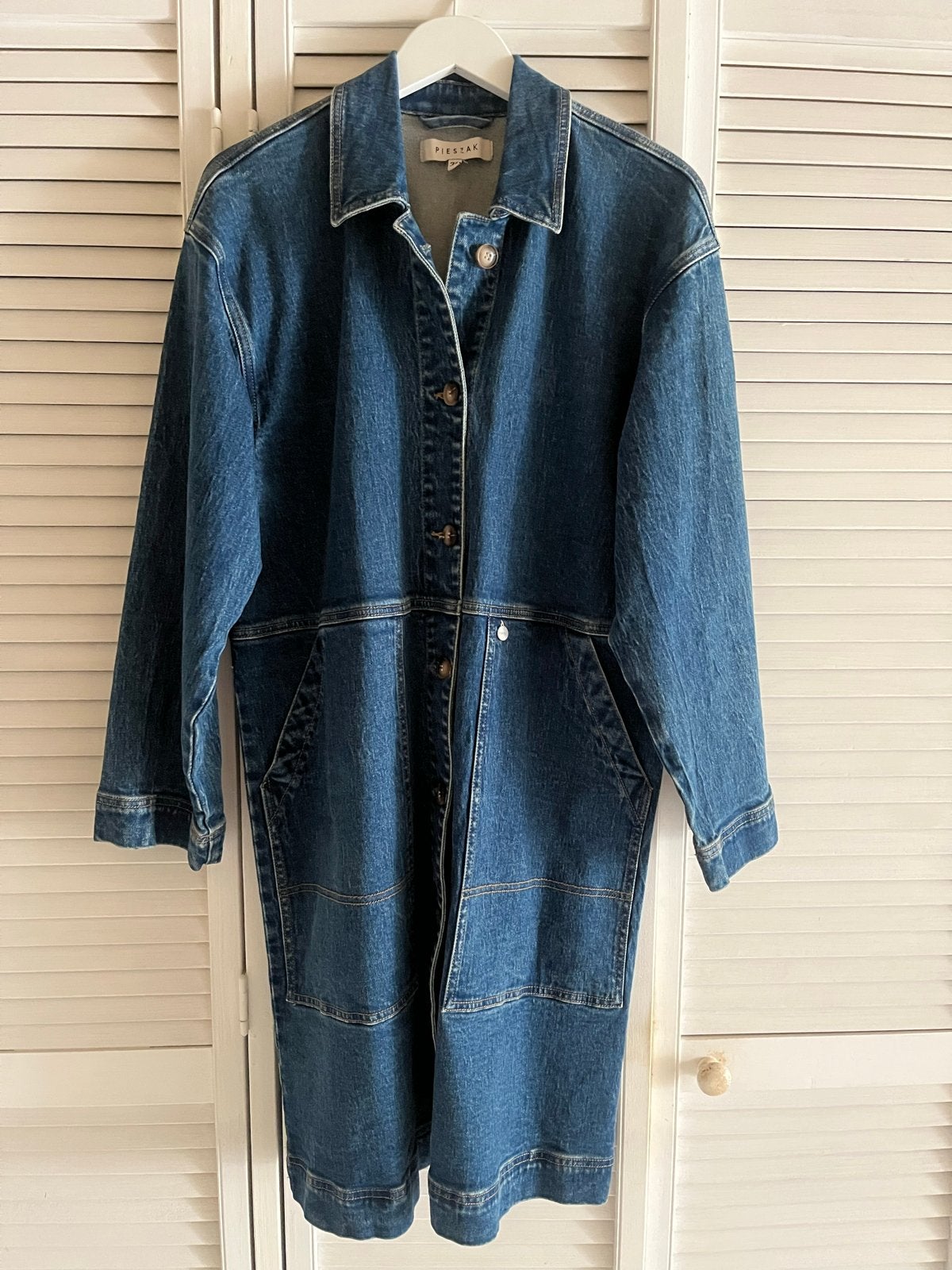 Pieszak Nala Long Denim Jacket - Nieuw, Maat 36/38, Ophalen of Verzenden, Nieuw, Maat 36 (S), Blauw