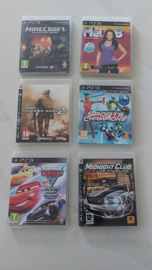 6 PS3 Games: Minecraft, Call of Duty, ..., Ophalen