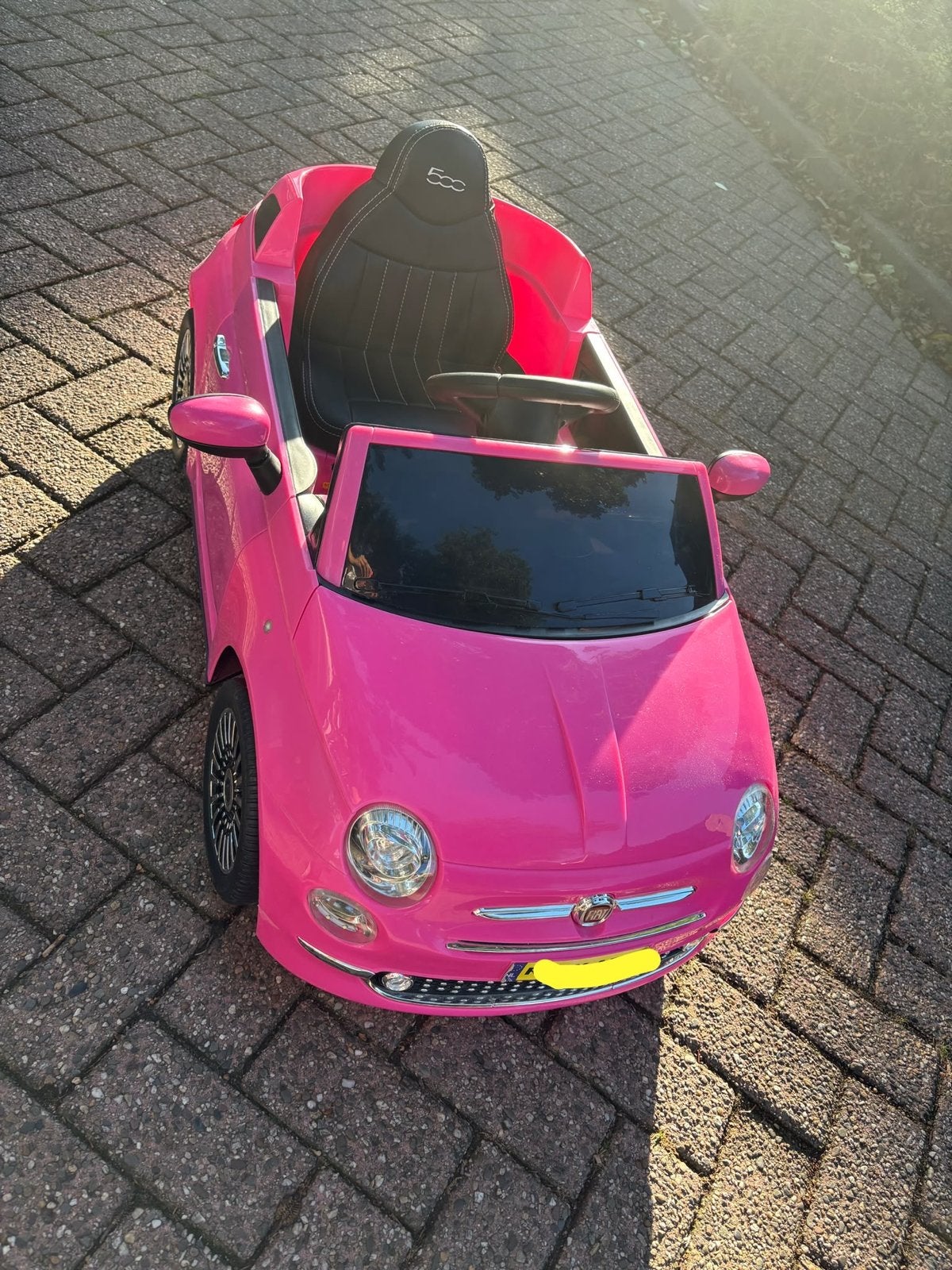 Fiat 500 Elektrische Kinderauto Roze - 12V met Afstandsbedie, Ophalen, Gebruikt, Overige typen