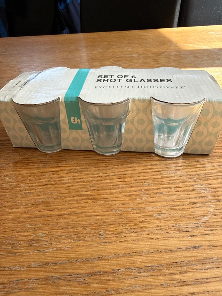 Set van 6 shot glaasjes/borrelglaasjes - Excellent Houseware, Nieuw, Ophalen of Verzenden, Overige merken, Glas