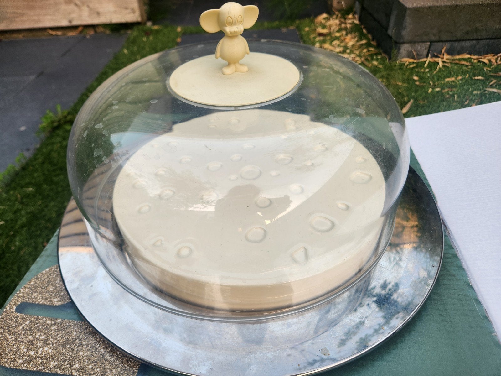 Alessi MG30 Graves kaasschotel, ontworpen door Michael, Ophalen, Zo goed als nieuw, Rond, Metaal