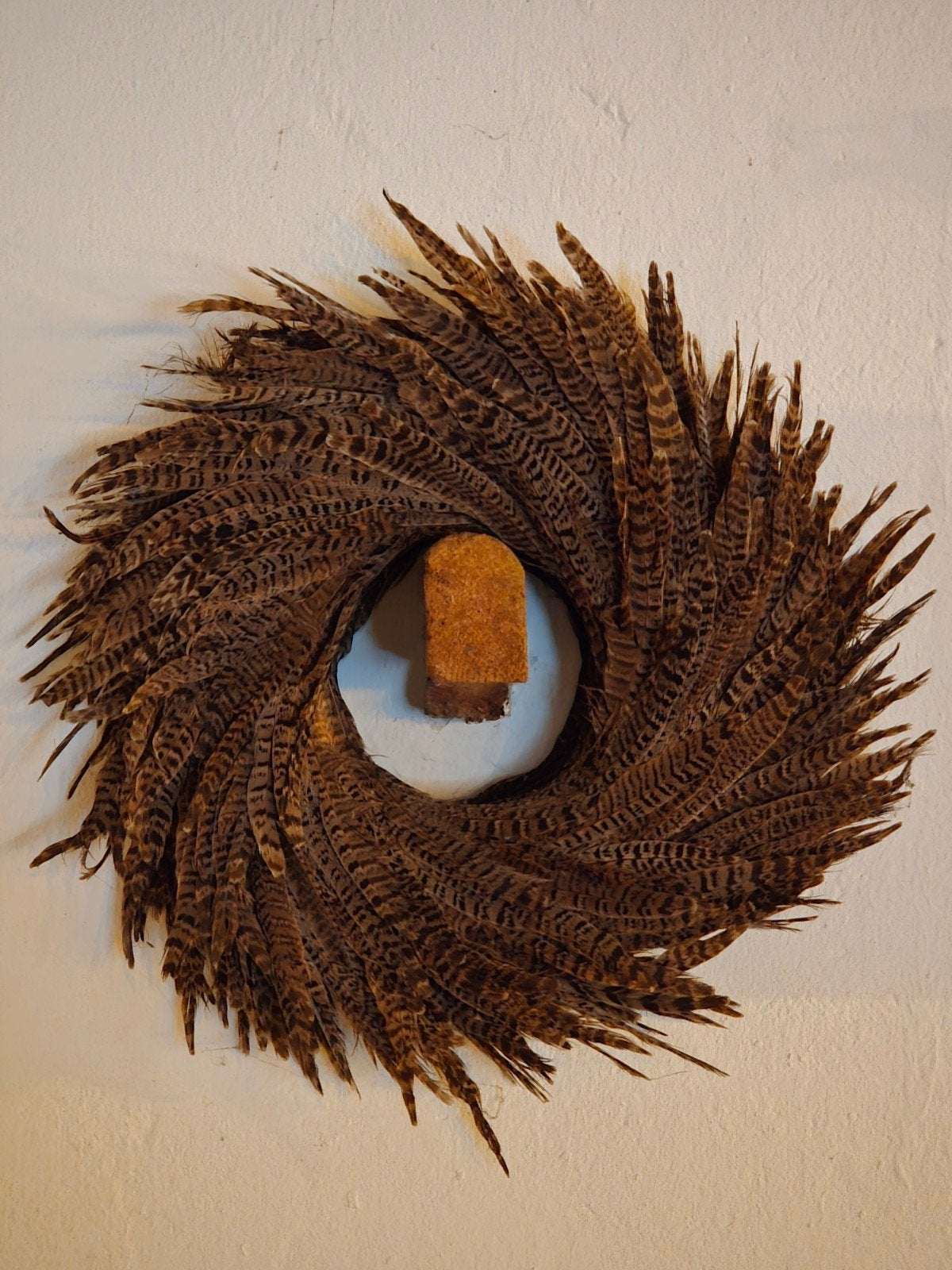 Decoratieve krans van fazantenveren, Ophalen of Verzenden, Nieuw