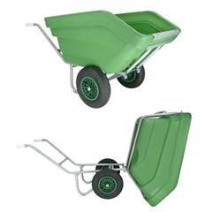 KIEP Kruiwagen Fort F&S, 300L Groen, 2 luchtwiel, Ophalen of Verzenden, Nieuw, Handmatig, Tweewielig