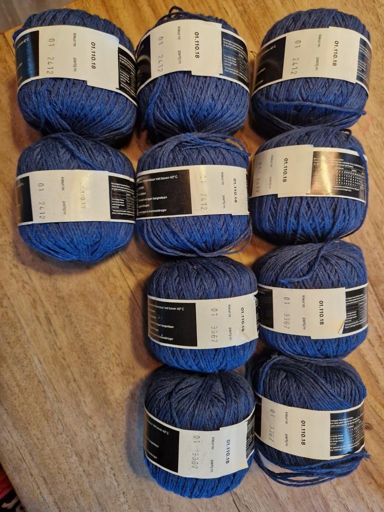 10 Bollen HEMA Jeans Garen - Blauw, Ophalen of Verzenden, Nieuw, Breien of Haken, Wol of Garen