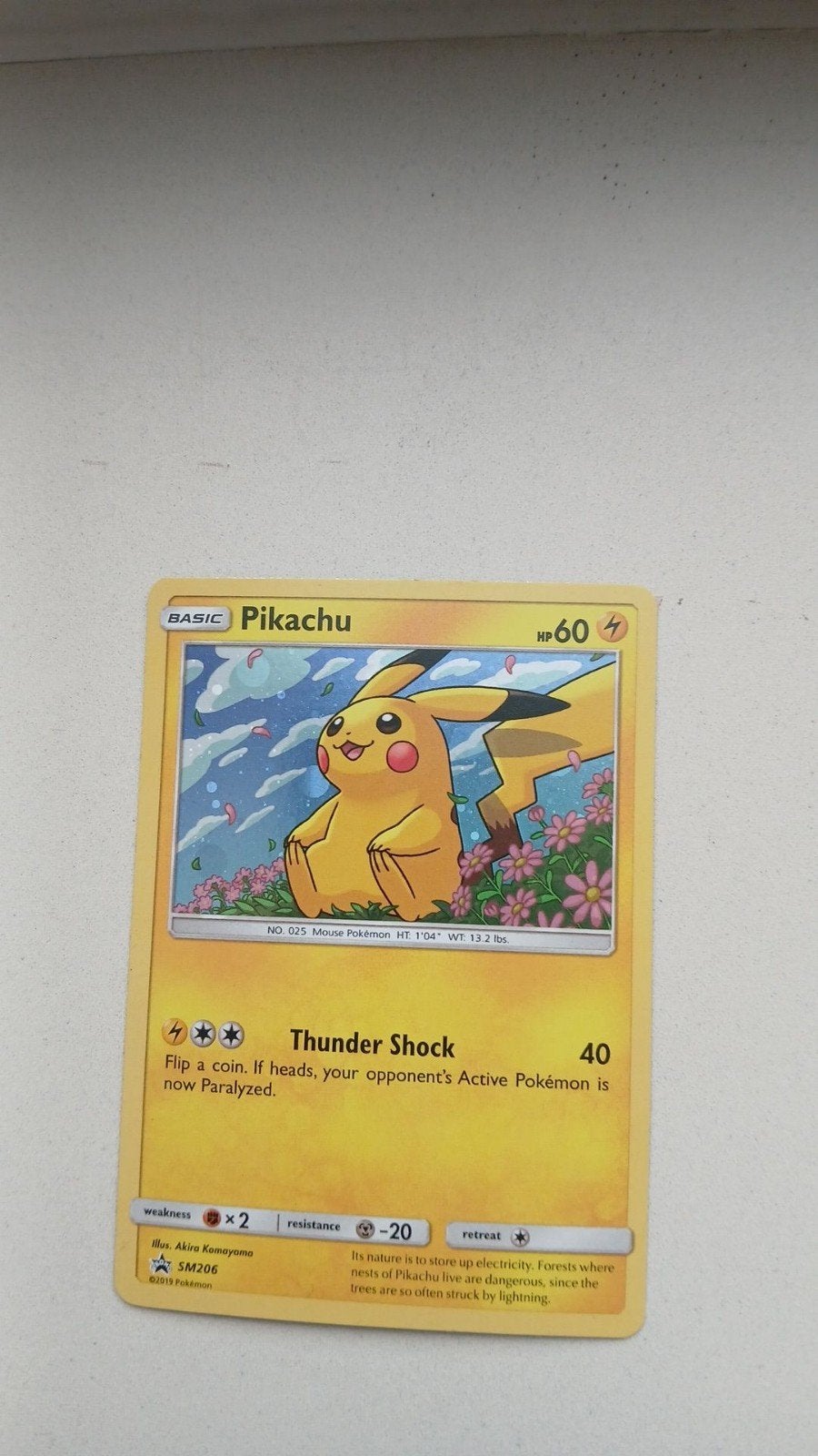 Pikachu Pokémon Kaart SM206 - Zo goed als nieuw, Ophalen of Verzenden, Zo goed als nieuw, Losse kaart