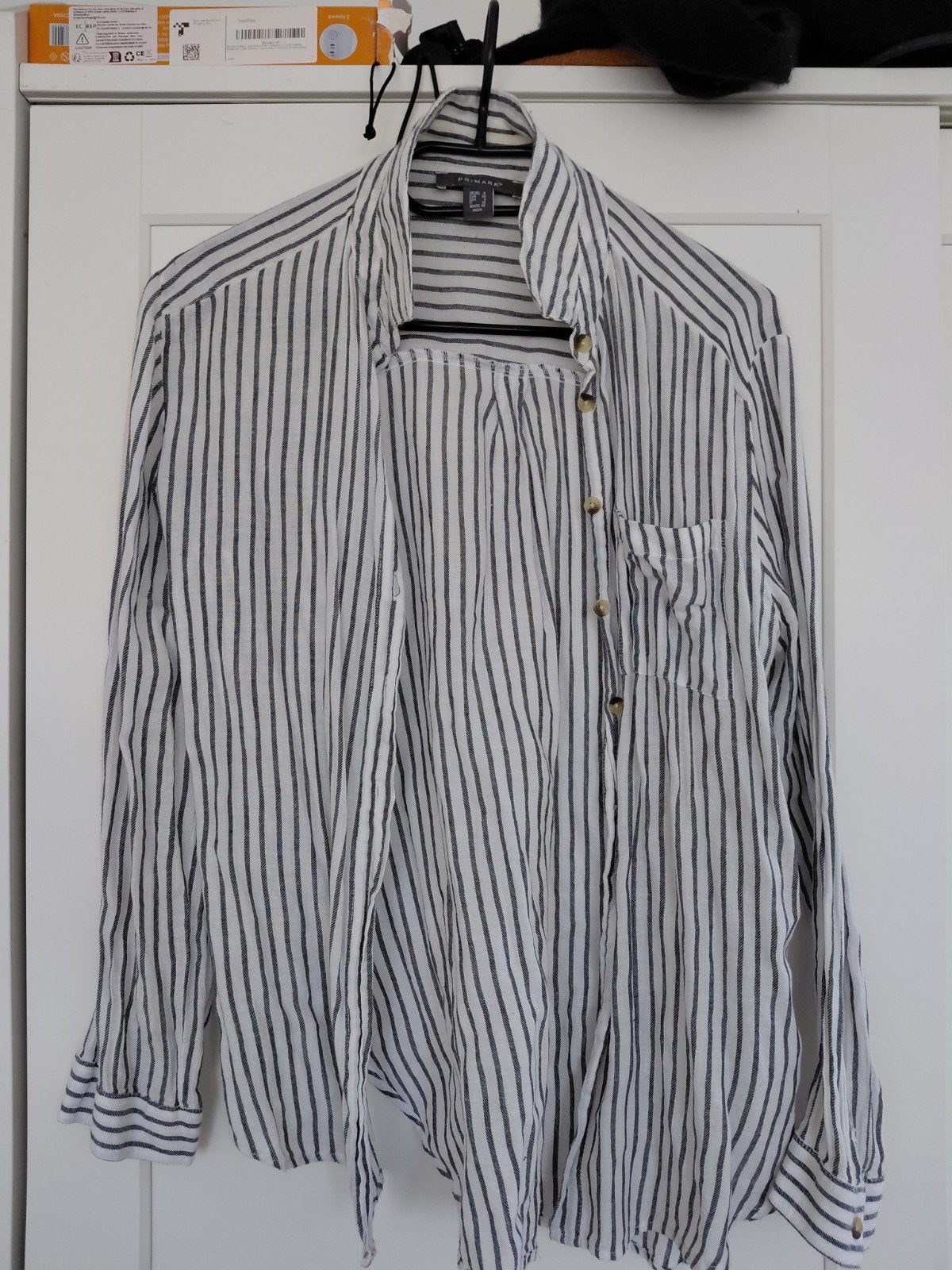 Gestreepte blouse, Kleding | Dames, Blouses en Tunieken, Primark, Wit, Ophalen of Verzenden, Zo goed als nieuw