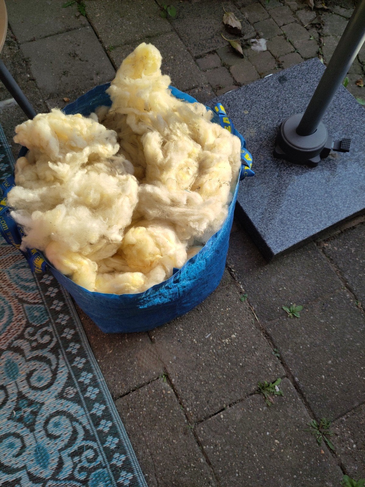 Grote ikea shopper met gewassen wol, Ophalen, Spinwol