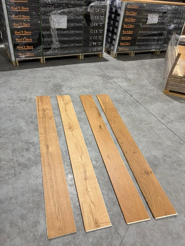 1000m2 eiken vloer kant en klaar multiplank geolied parket, Doe-het-zelf en Verbouw, Parket, Ophalen of Verzenden, Zo goed als nieuw