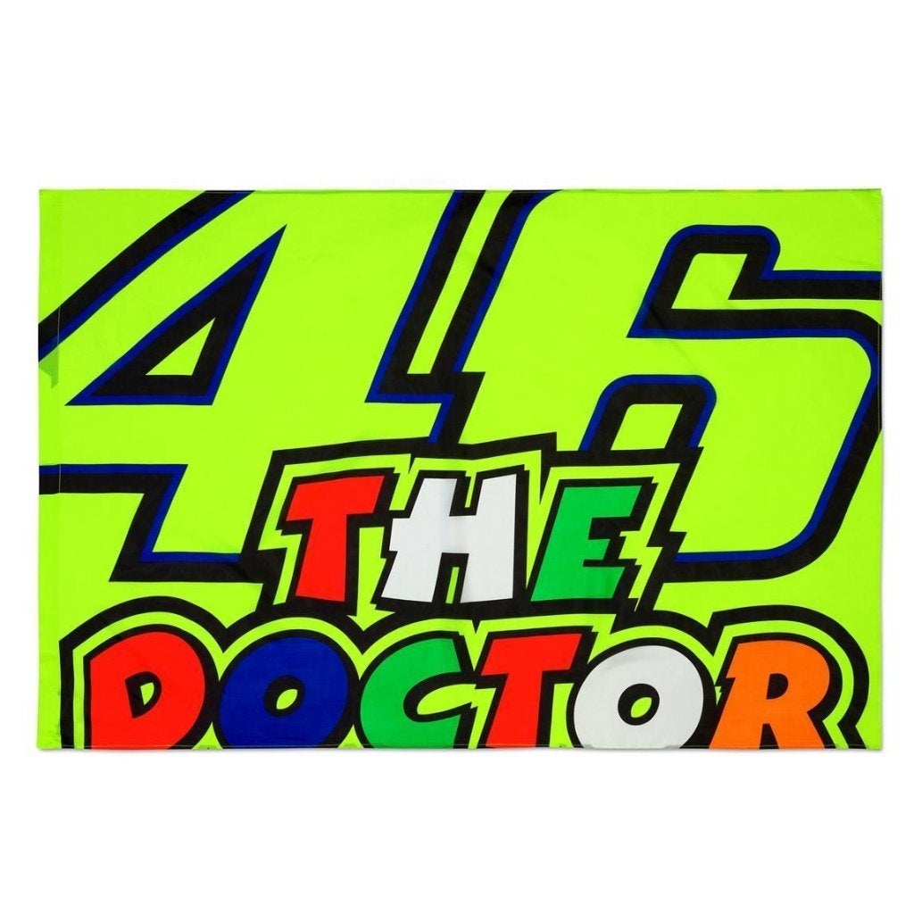 Valentino Rossi the doctor fluor vlag flag 140 x 90 cm., Nieuw, Ophalen of Verzenden, VR Racing Apparel, Support@vr46.it