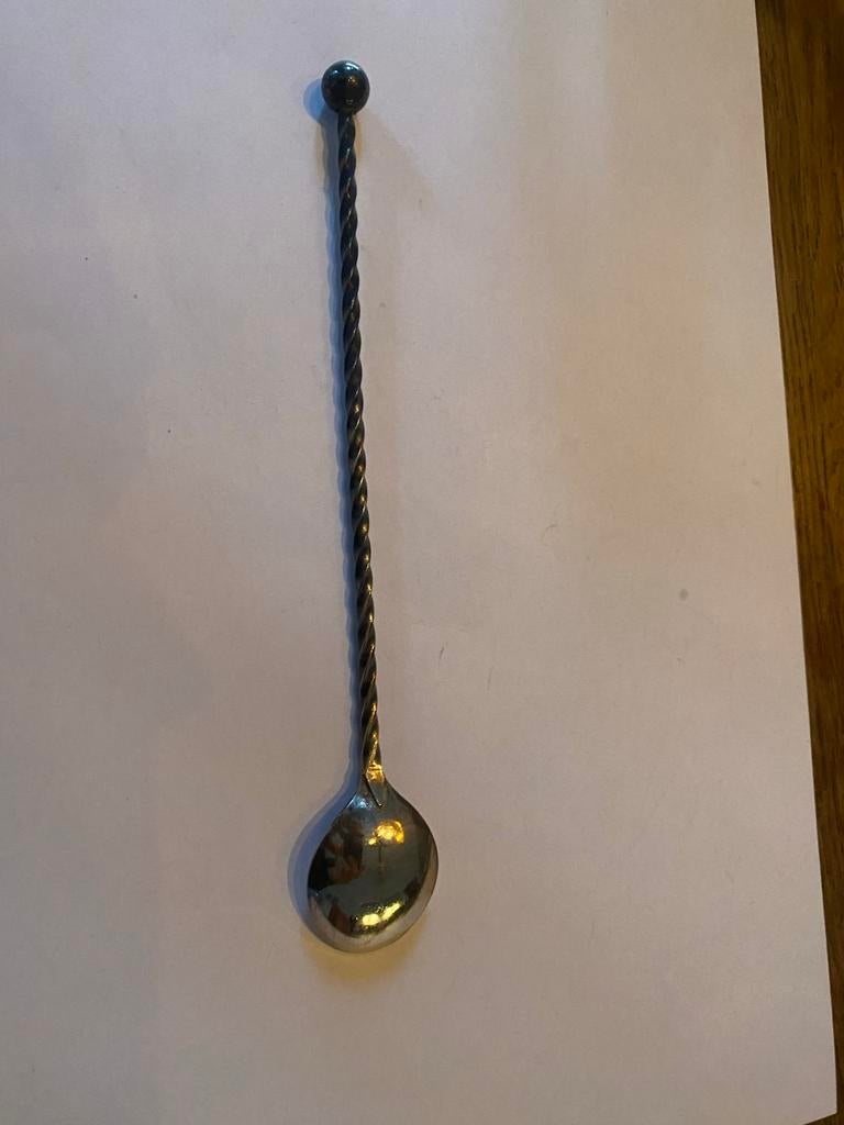 Cocktail lepel met gedraaide steel, Ophalen of Verzenden