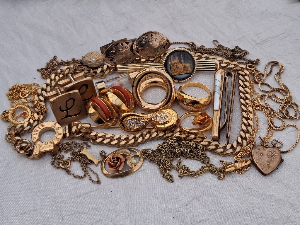 Lot oude sieraden, Verzenden, Overige materialen, Overige typen