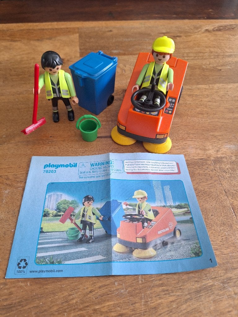 Playmobil 70203 Stadsreiniging met veegmachine, Complete set, Voertuig, Ophalen of Verzenden, Zo goed als nieuw