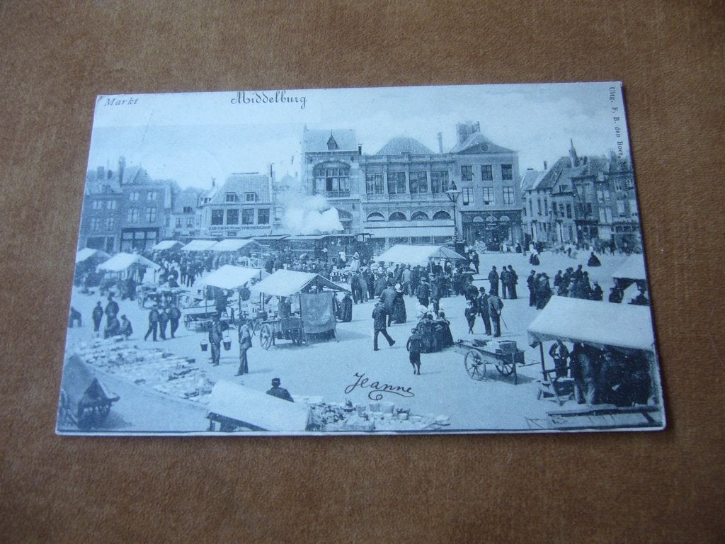 MIDDELBURG  =  MARKT  BRIEFKAART  1904, Ophalen of Verzenden, Voor 1920, Gelopen, Zeeland