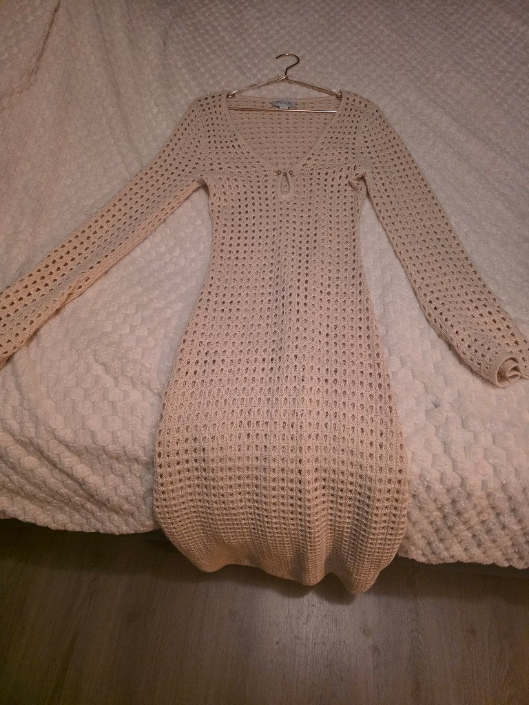 Jurk, Beige, Nieuw, Ophalen of Verzenden, Maat 36 (S)