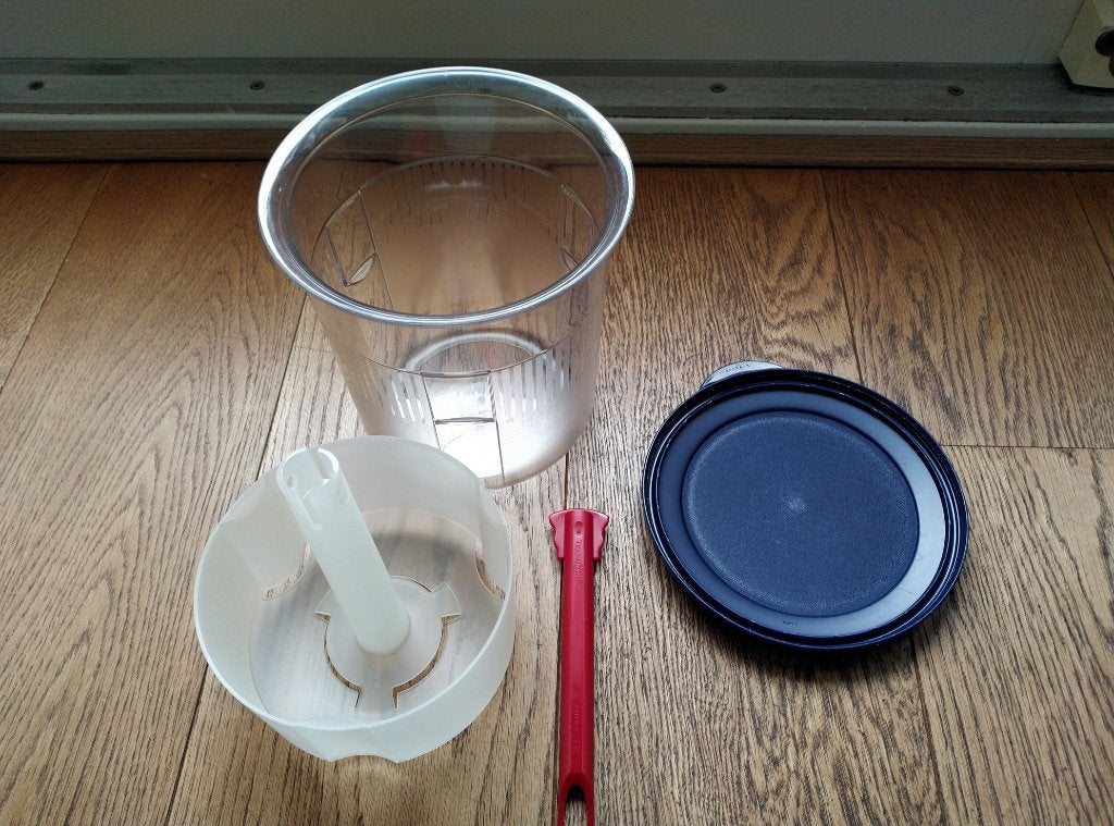 Z.g.a.n. Tupperware zuurpot, Ophalen of Verzenden, Zo goed als nieuw, Zuurpot, Met deksel