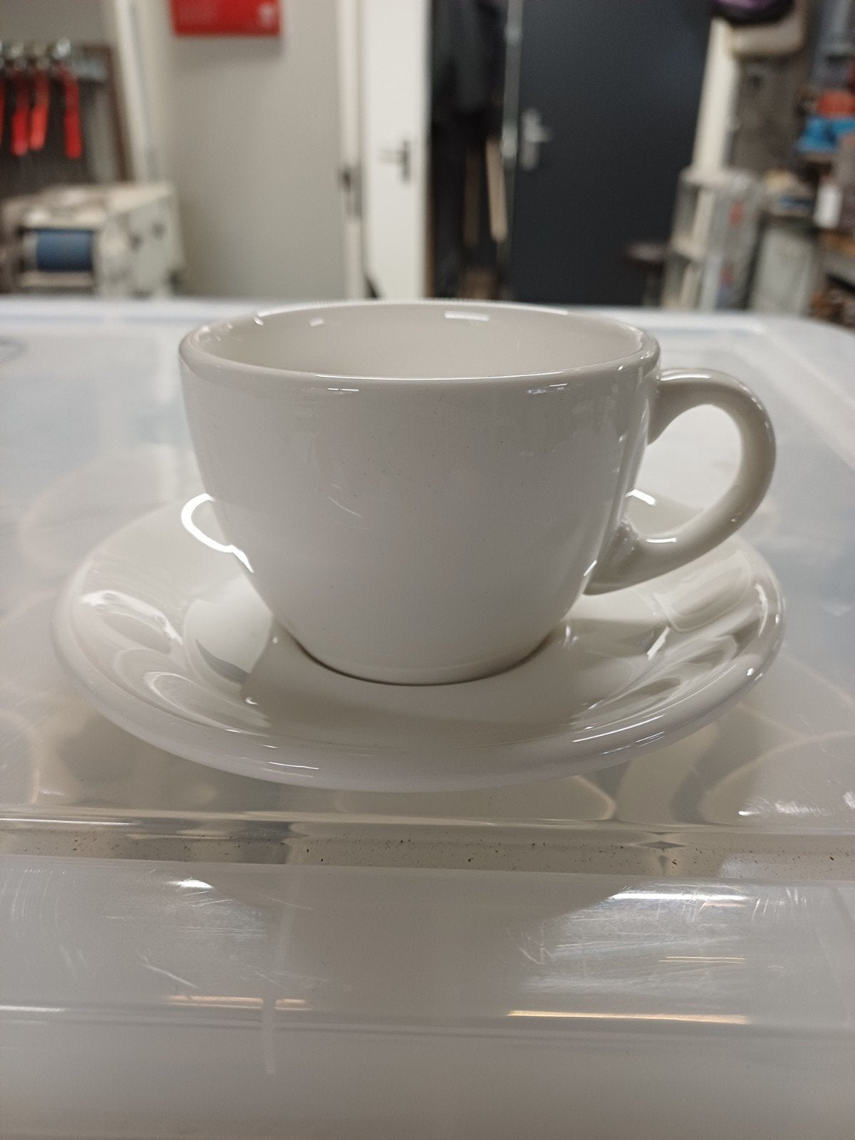 50x Dudson Horeca Kop en Schotel + 10 Losse Schotels, Ophalen, Gebruikt, Overige merken, Kop(pen) en/of Schotel(s)
