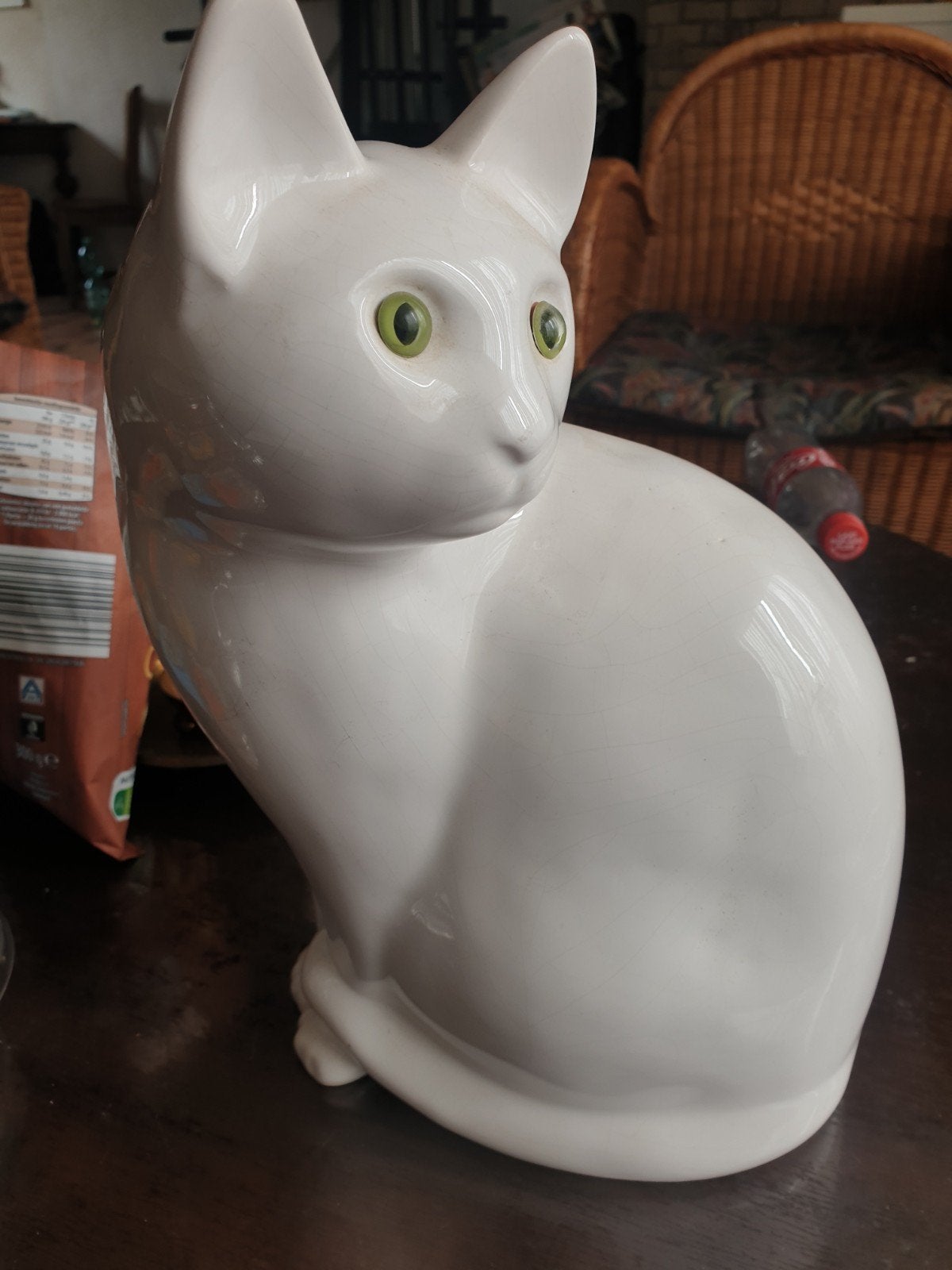 porseleinen vintage poes a 30 cm hoog, Verzamelen, Ophalen, Zo goed als nieuw, Dier