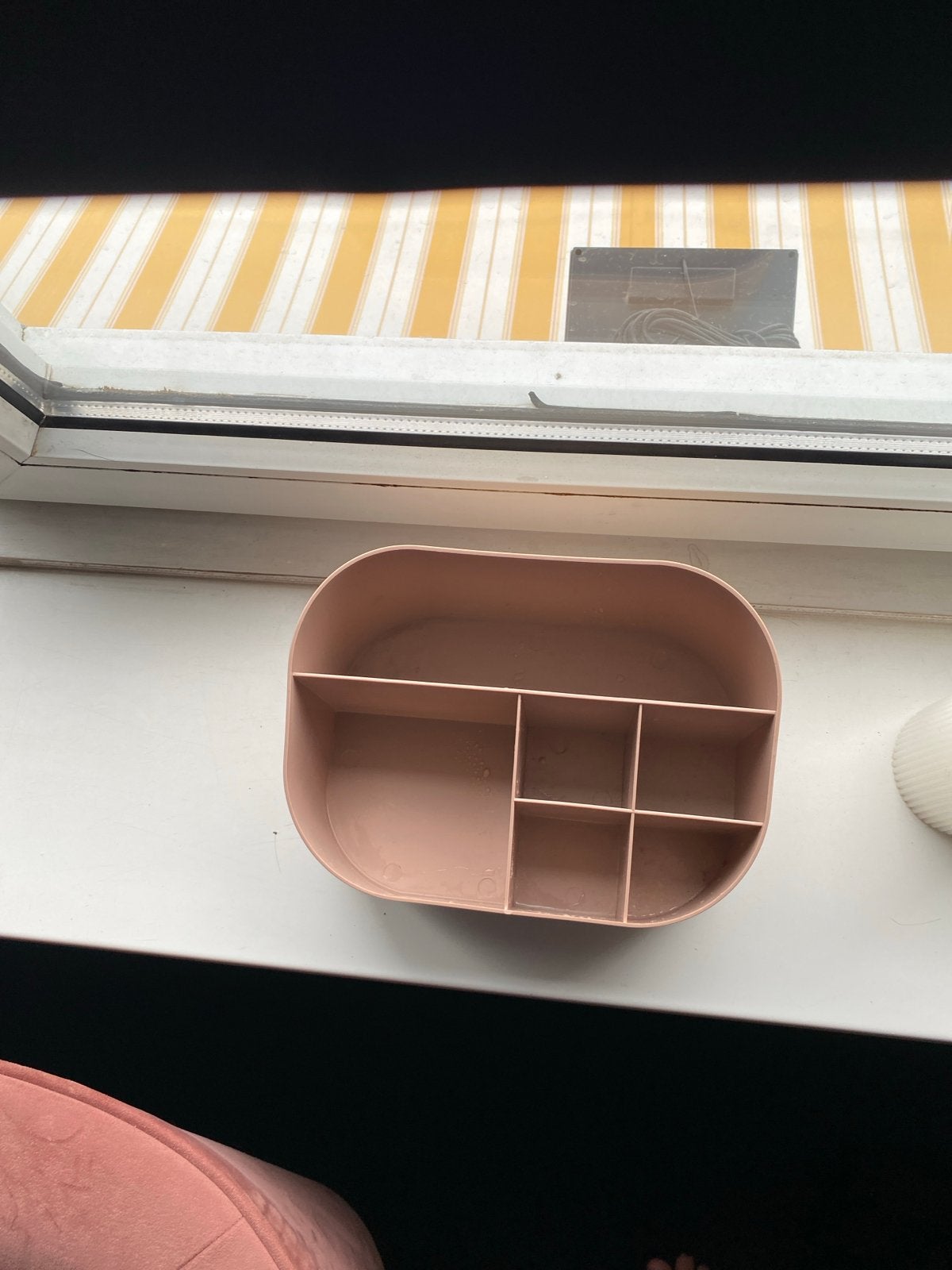 Roze make-up organizer met vakjes, Gebruikt, Ophalen of Verzenden, Modern, Roze