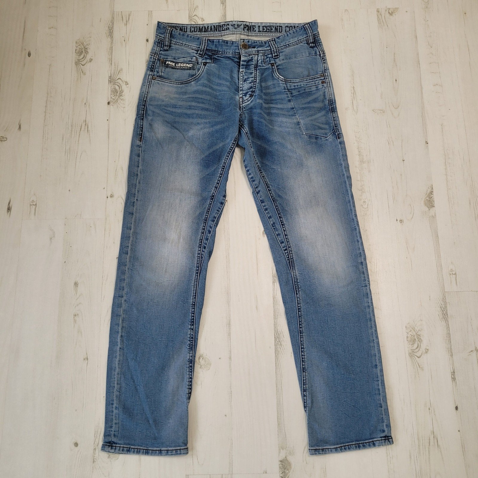 PME Legend commander spijkerbroek W30 L32 rechte pijp blauw, Blauw, W32 (confectie 46) of kleiner, Ophalen of Verzenden, Zo goed als nieuw