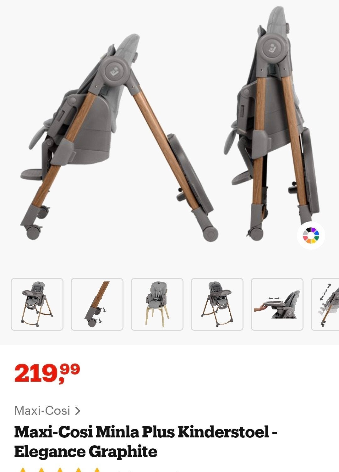 Maxi-Cosi Minla High Chair Essential Blue, kinderstoel, Kinderen en Baby's, Ophalen, Zo goed als nieuw, Meegroeistoel