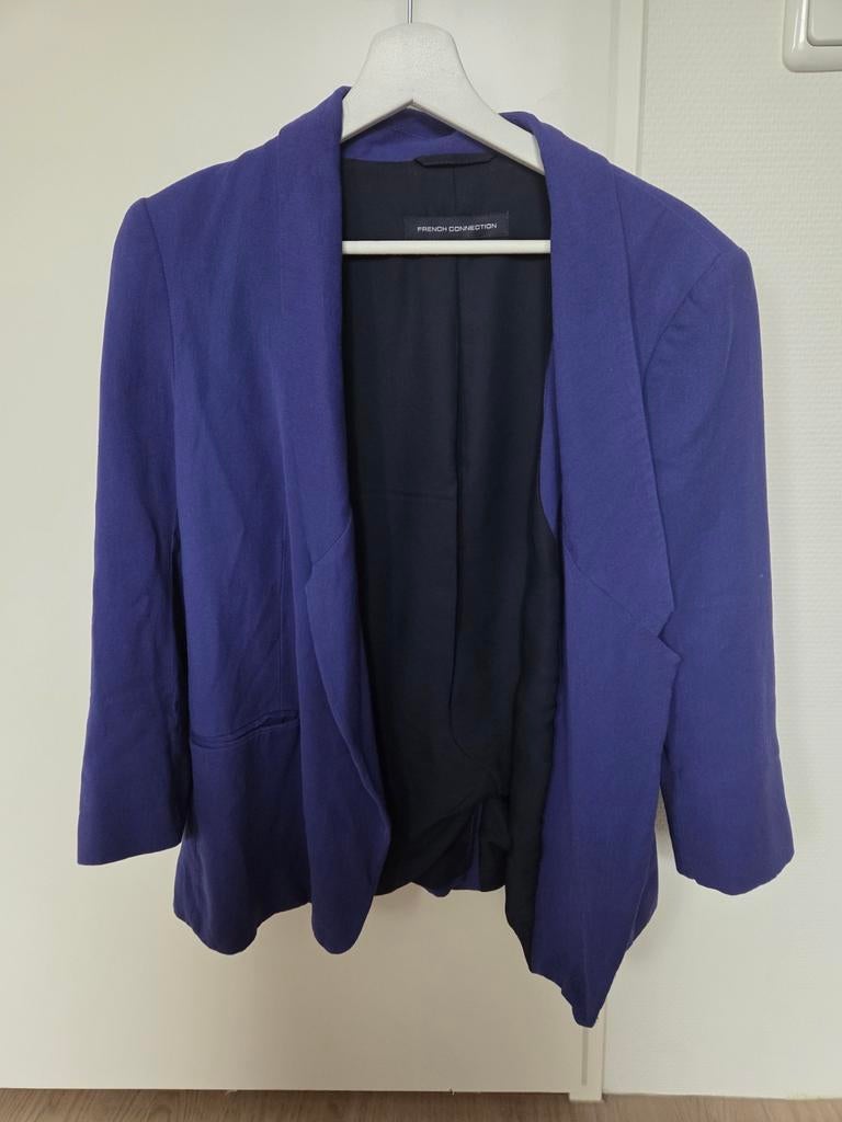 Paarsblauwe French Connection blazer Maat 40, Kleding | Dames, Maat 38/40 (M), French Connection, Paars, Ophalen of Verzenden