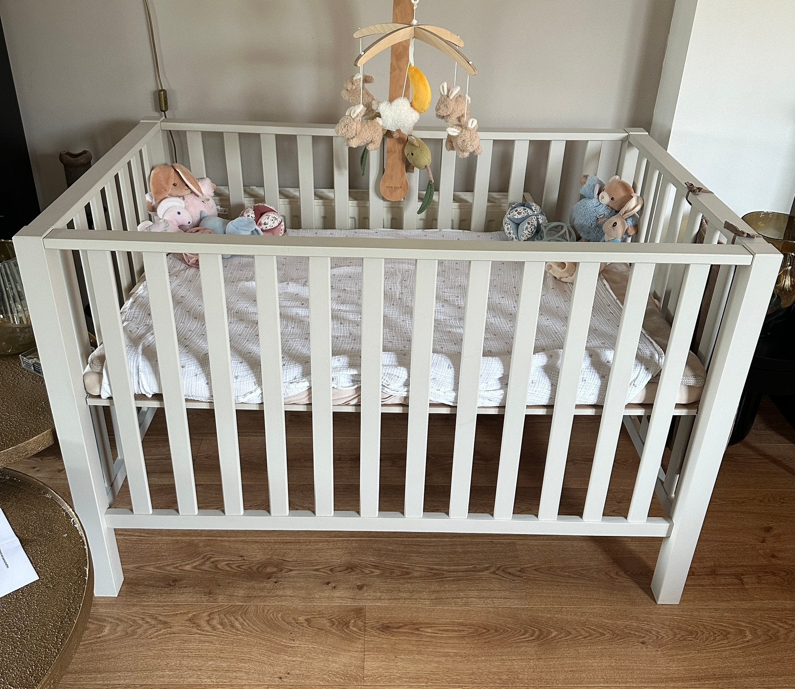 Europe baby casper tweelingbox oatmeal zo goed als nieuw, Ophalen, Zo goed als nieuw, Boxkleed