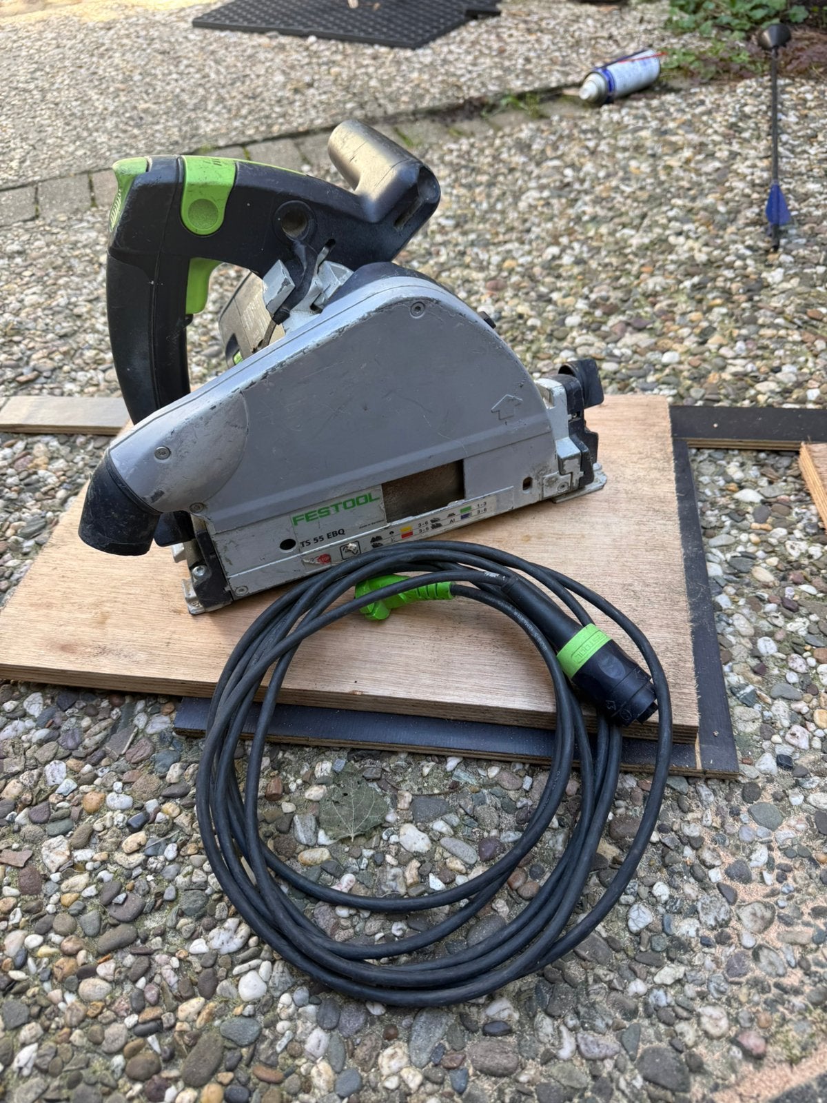 Festool invalzaag TS55 EBQ, Gebruikt, Invalzaag, Ophalen of Verzenden, 30 tot 70 mm