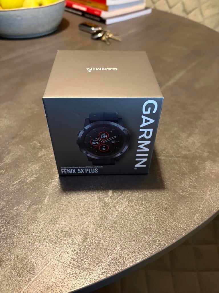 Garmin Fenix 5x plus, Sieraden, Tassen en Uiterlijk, Smartwatches, Ophalen, Zwart, Zo goed als nieuw, Waterdicht
