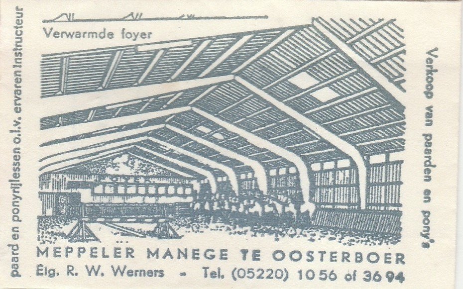 Manege Oosterboer Meppel - R Werners - paarden pony foyer, Verzamelen, Ophalen of Verzenden