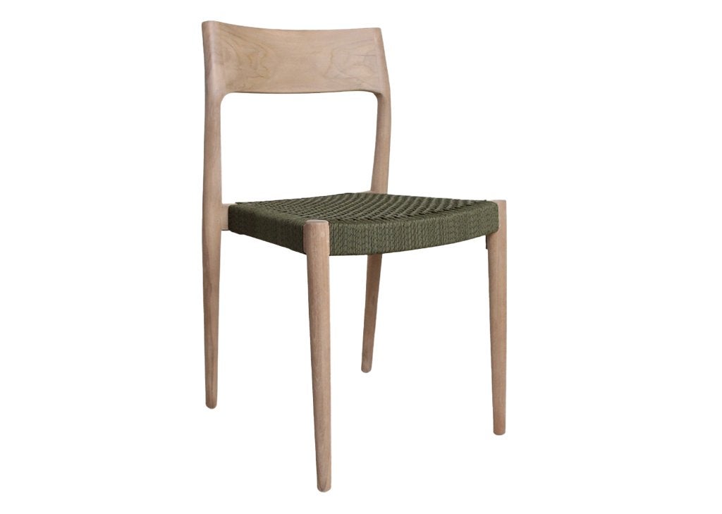 Raw Materials Freya Tuinstoel Groen Teak| €299 p stuk, nu, Raw Materials, Raw Materials, Teakhout, Nieuw