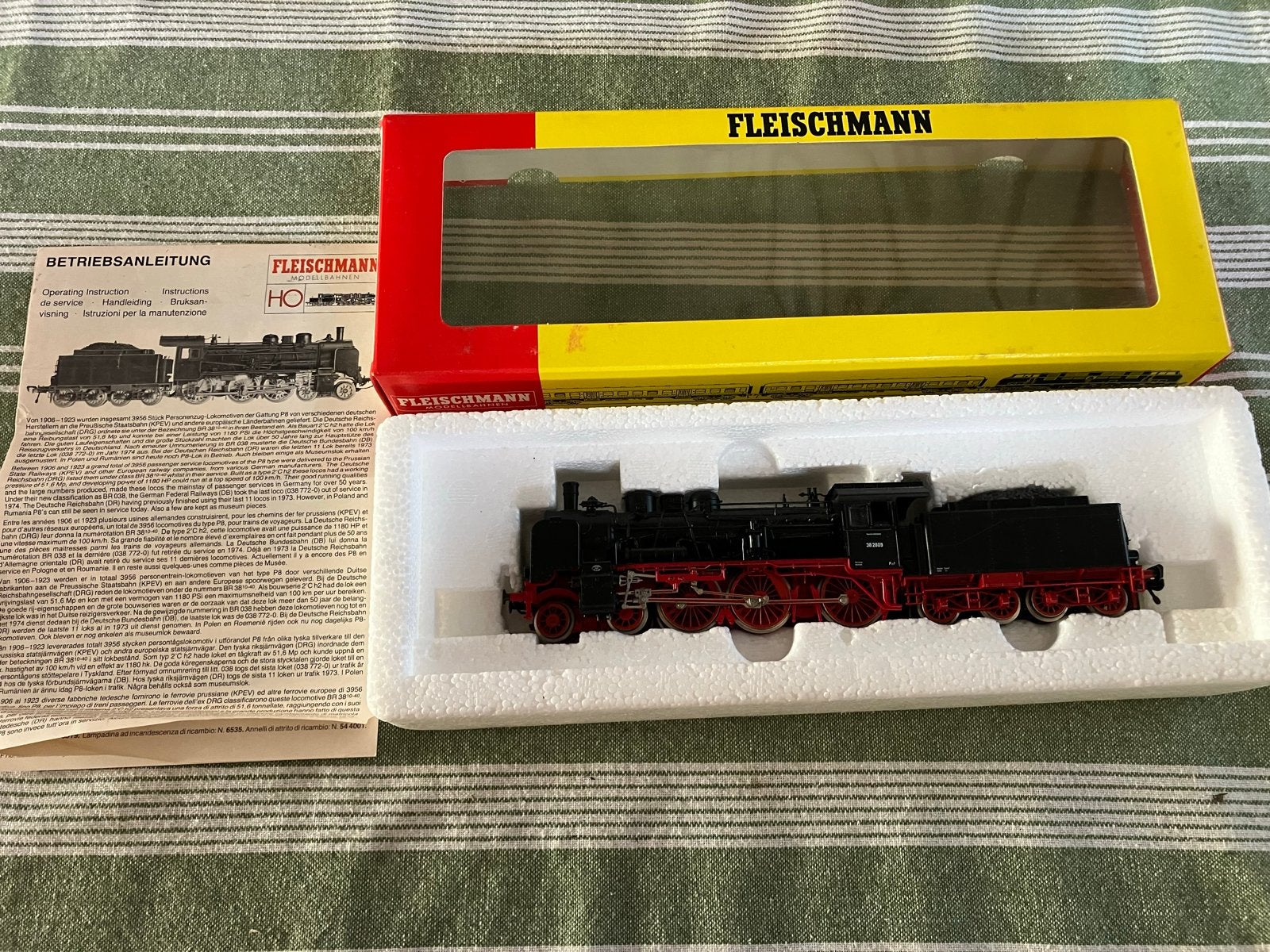 Fleischmann Locomotief 4160 Stoomloc BR 38 2809 DB, Fleischmann, Ophalen of Verzenden, Zo goed als nieuw, Analoog