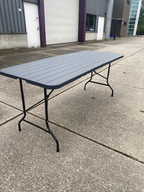 Rijoka Klaptafel Inklapbare Tafel 70x180cm, Kunststof, Ophalen of Verzenden, Zo goed als nieuw, 75 cm of meer