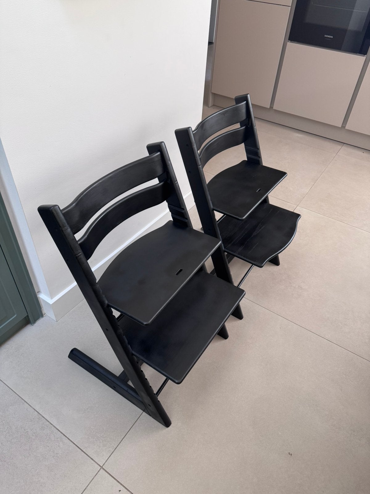 Stokke tripp trapp zwart, Ophalen, Gebruikt, Meegroeistoel