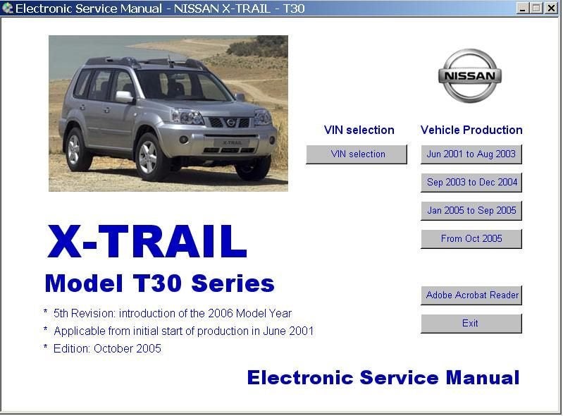 Complete 2001 - 2005 Nissan X - TRAIL Service Manual CD, Verzenden