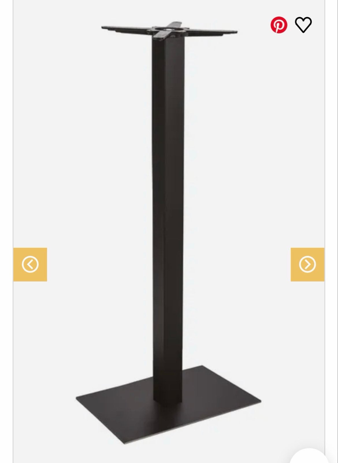 Zwart metalen tafelpoot / tafelonderstel, Ophalen, Tafelpoot, Nieuw, Minder dan 50 cm