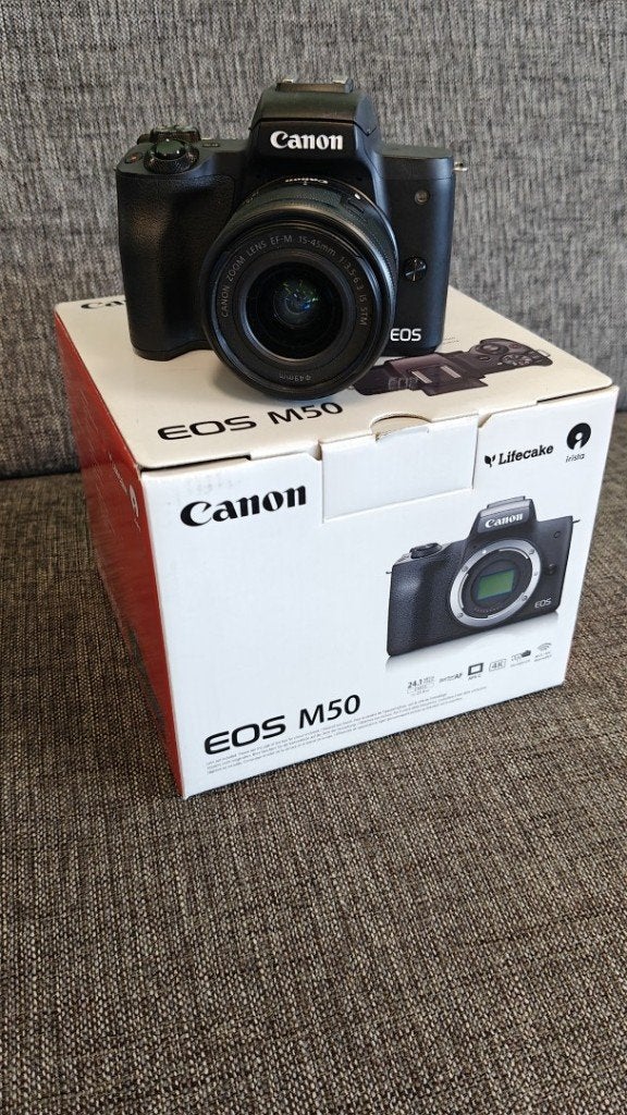 Canon EOS M50 + complete YouTube/video studio set; mics+meer, Audio, Tv en Foto, Fotocamera's Digitaal, Spiegelreflex, Canon, Ophalen of Verzenden