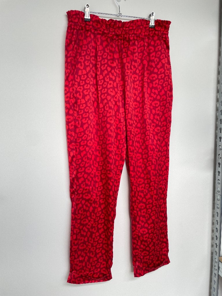 10Days rode pull on broek maat 2/L panterprint luchtig los, Maat 38/40 (M), Online@10dayslifestyle.nl, 10days, Lang