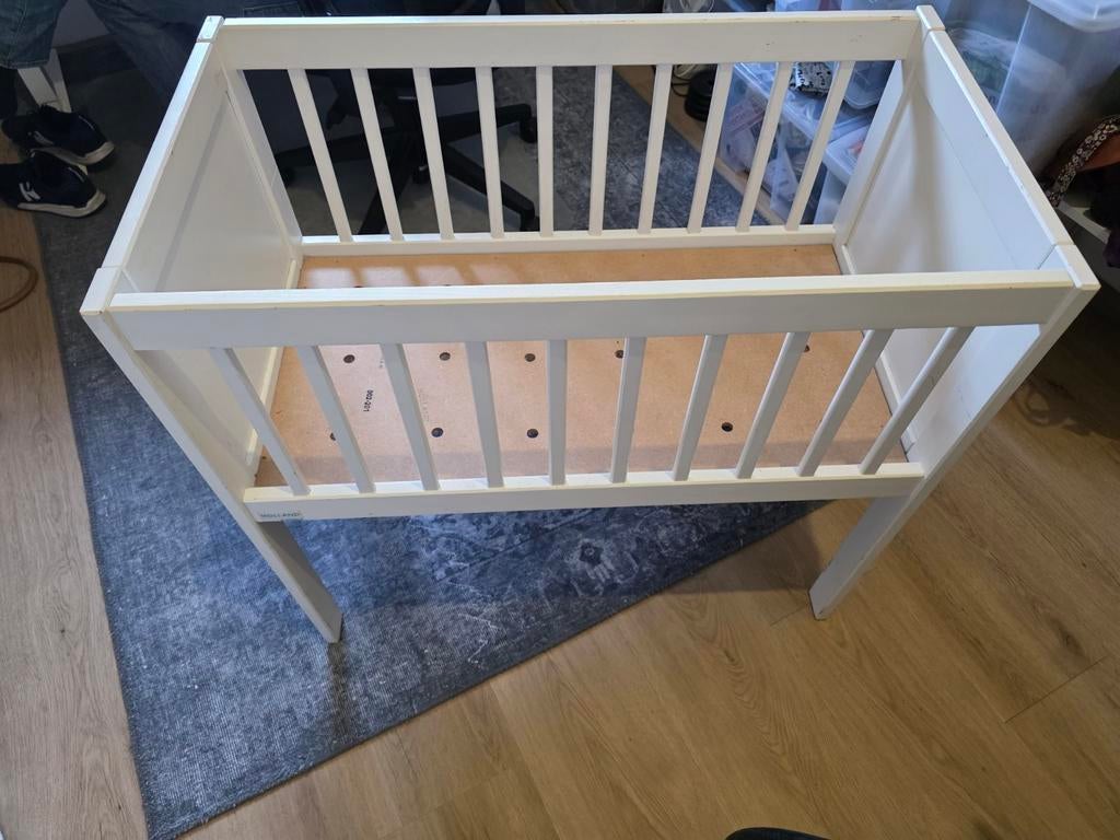 Witte babywieg met matras, 40x80, Ophalen, Gebruikt, Wieg