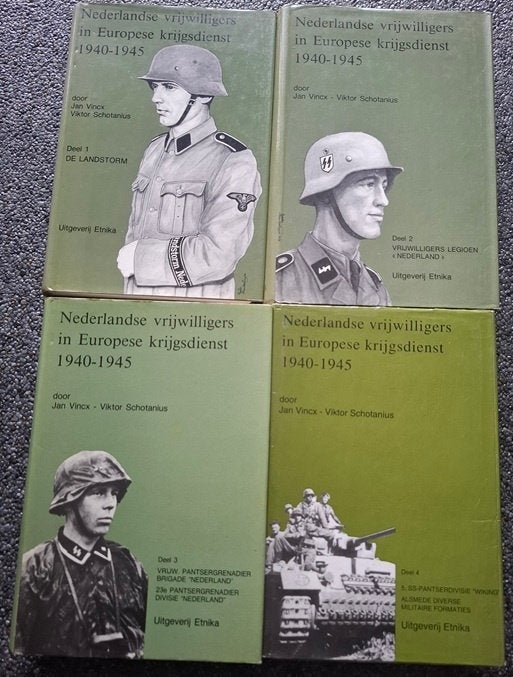 De complete set NL vrijwilligers in Eur. Krijgsdienst WOII, Ophalen of Verzenden, Landmacht, Nederland, Boek of Tijdschrift