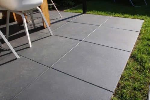 terrastegel, 60x60 pit black zonder facet, Nieuw, Ophalen of Verzenden, 10 m² of meer, Beton