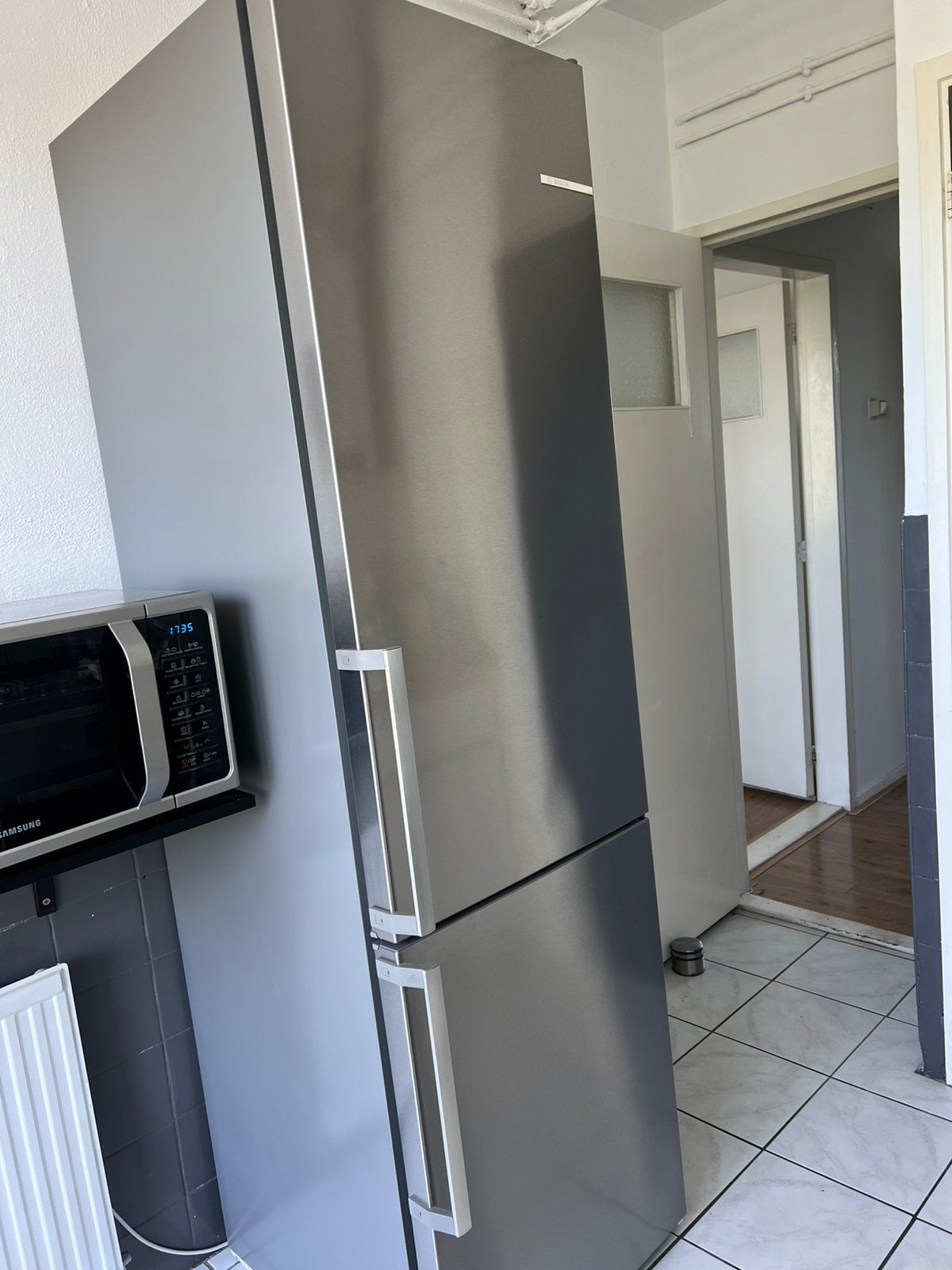 Bosch KGN39VICT koel-vriescombinatie in RVS/edelstaal-look., Witgoed en Apparatuur, Ophalen, 200 liter of meer, 60 cm of meer