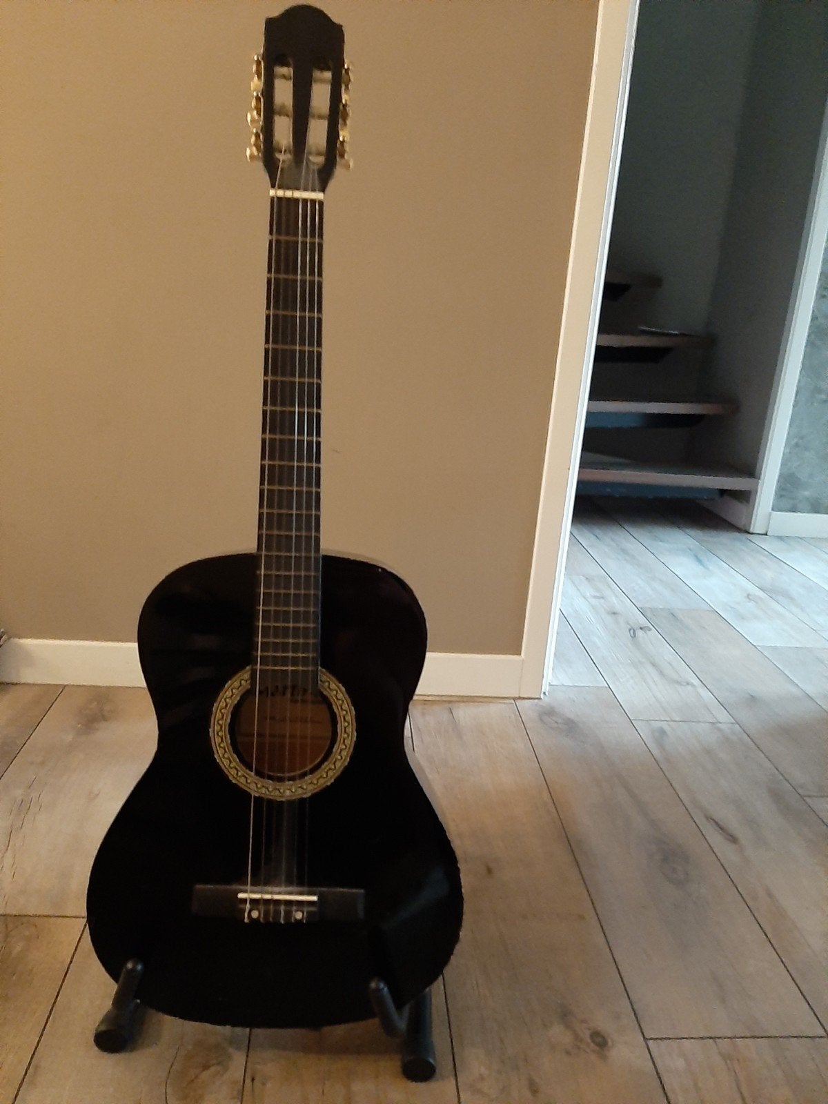 Martinez 3/4 Klassieke Gitaar Zwart - Ideaal voor beginners, Ophalen, Gebruikt, Klassieke of Spaanse gitaar