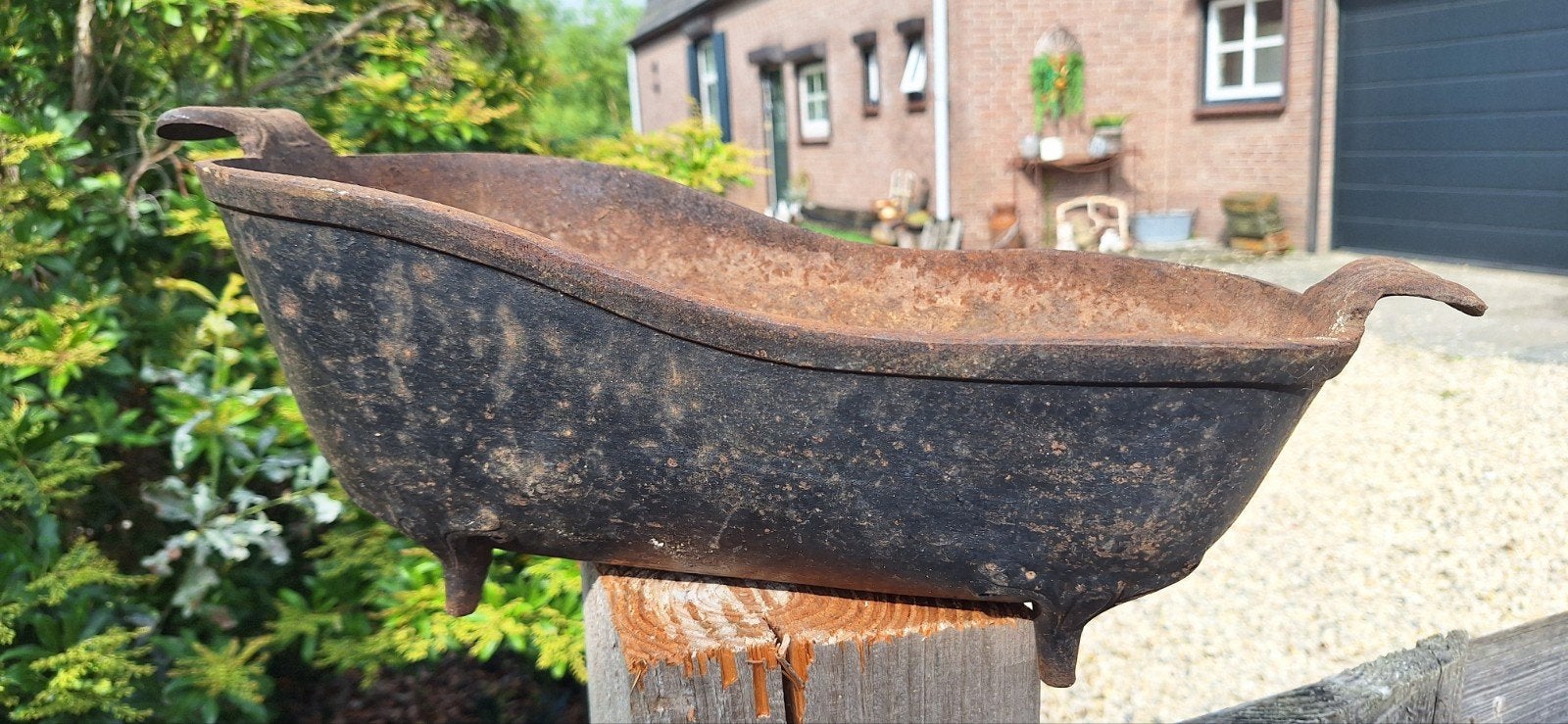 Zware gietijzeren badkuip kolenkit kolenbak, Antiek en Kunst, Ophalen of Verzenden
