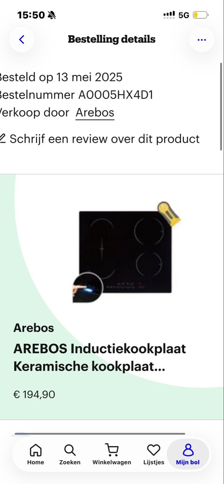 AREBOS Inductiekookplaat Keramisch - Fase 1, Witgoed en Apparatuur, Kookplaten, Gebruikt, Inbouw, Inductie, 4 kookzones