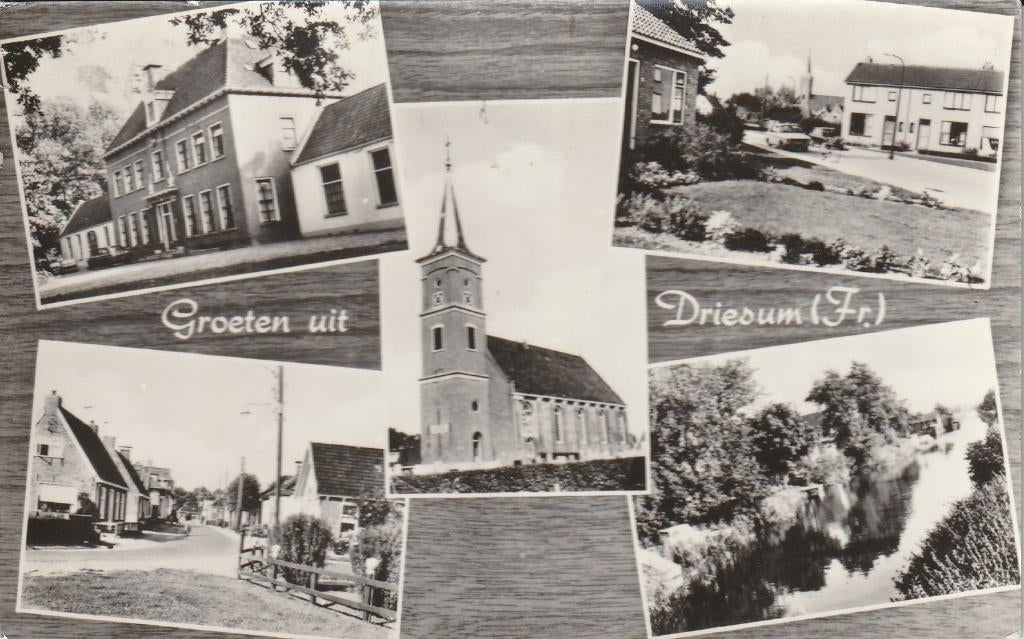 Driesum, Ophalen of Verzenden, 1940 tot 1960, Gelopen, Friesland