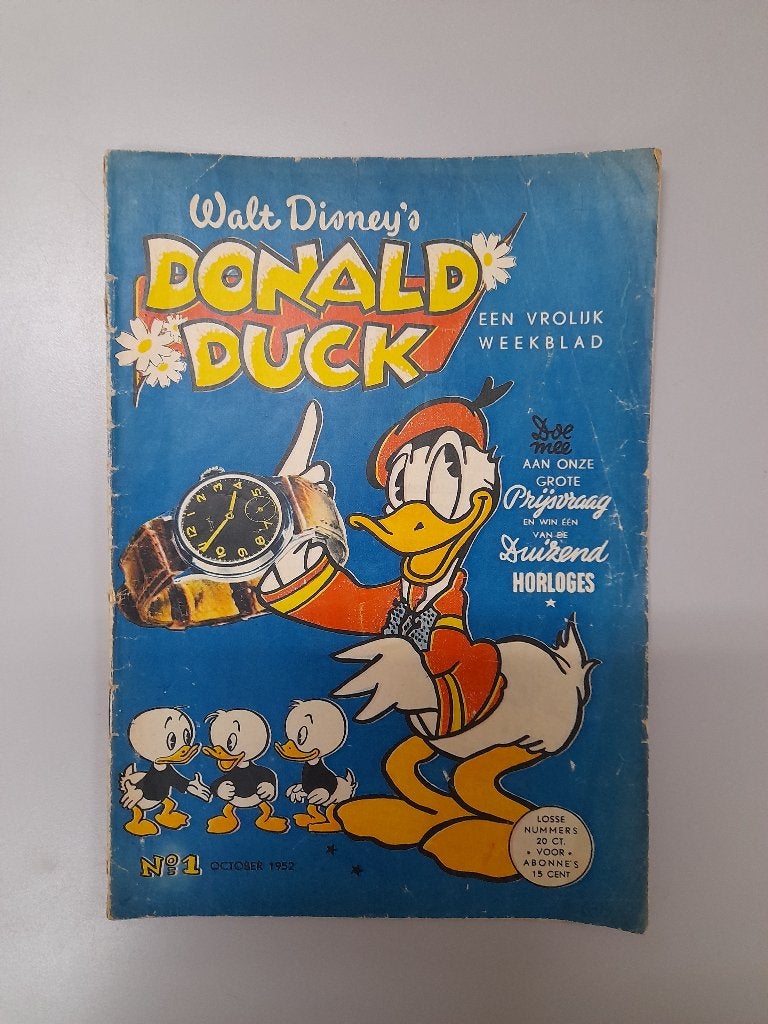 Donald Duck nr. 1 october 1952, Boeken, Eén stripboek, Donald Duck, Ophalen, Gelezen