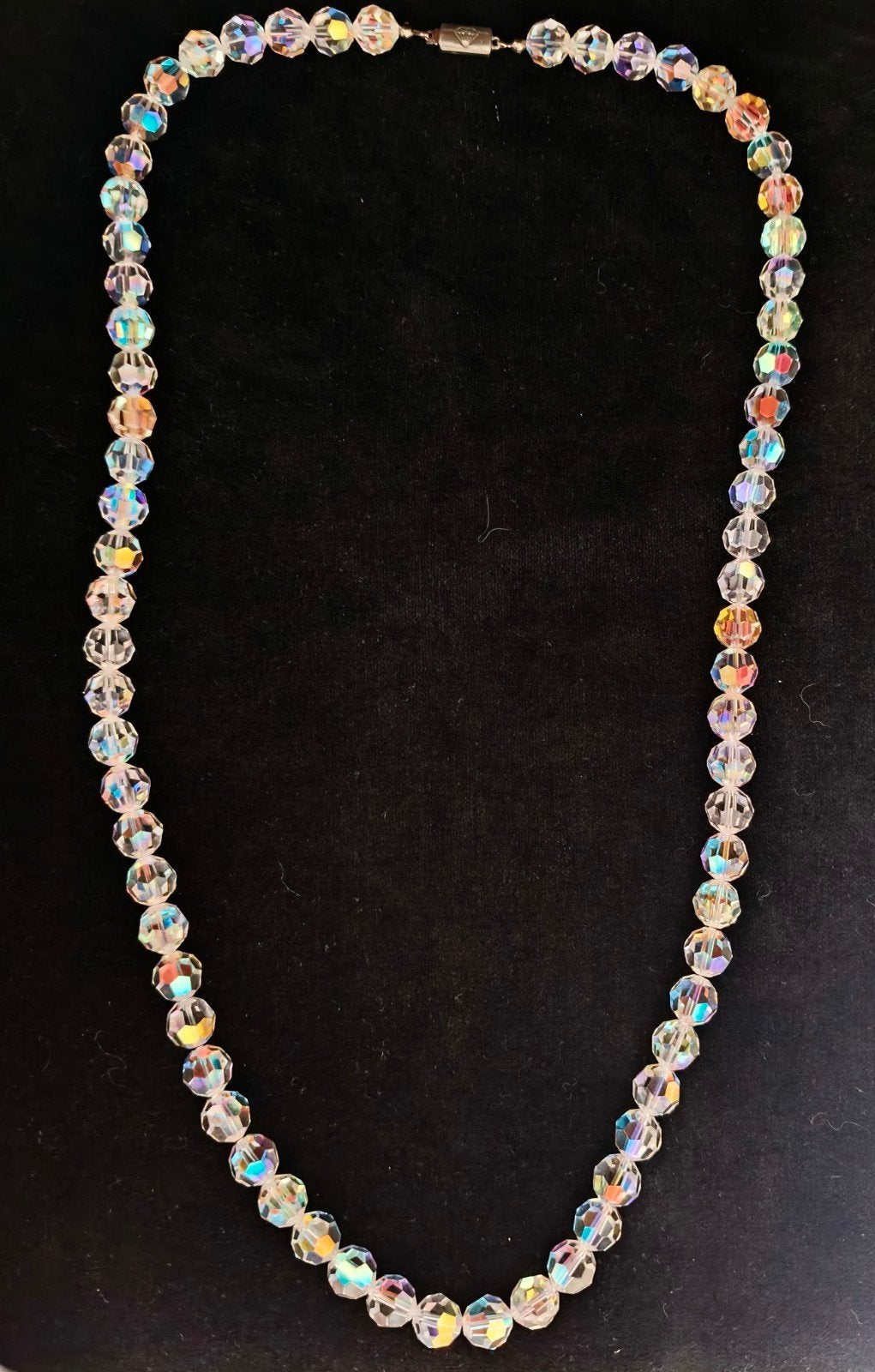 Prachtige Diamant Geslepen Glazen Ketting - 68cm, Ophalen of Verzenden, Zo goed als nieuw, Steen of Mineraal
