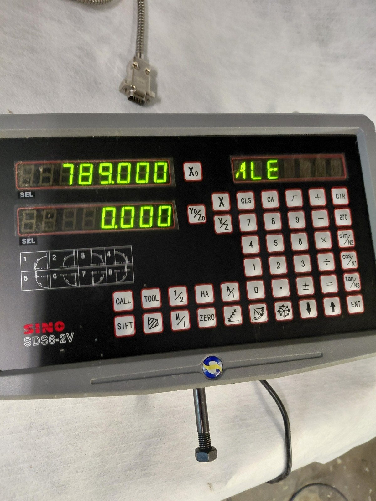 SINO SDS6-2V Digitale Uitlezing met Lineaire Schalen, Ophalen